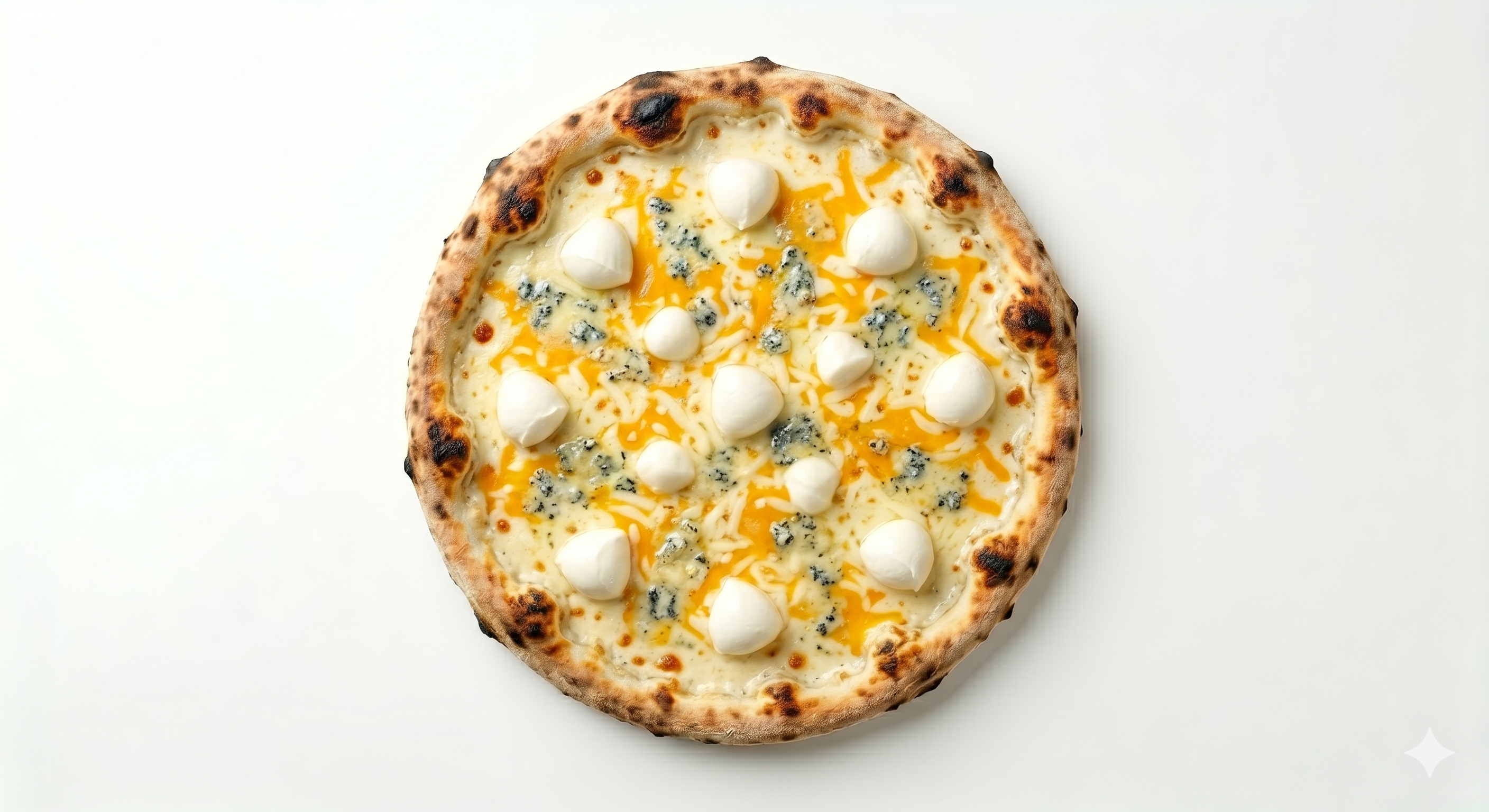 Four Creamy Cheese Pizza